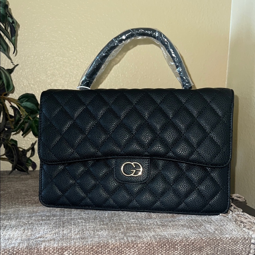 Chic Black Quilted Handbag by Grace Elizabeth